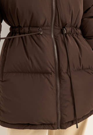 Padded Down Jacket Brown