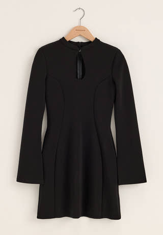 Ina Keyhole Short Power Dress Black