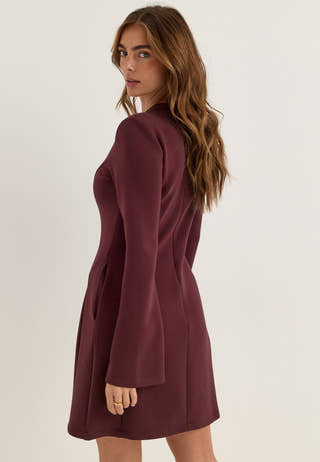 Ina Keyhole Short Power Dress Purple