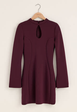Ina Keyhole Short Power Dress Purple