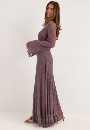 Lace Ankle Dress Purple