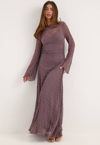 Lace Ankle Dress Purple