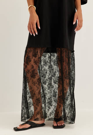 Vikata S/S OVERSIZE LACE DRESS