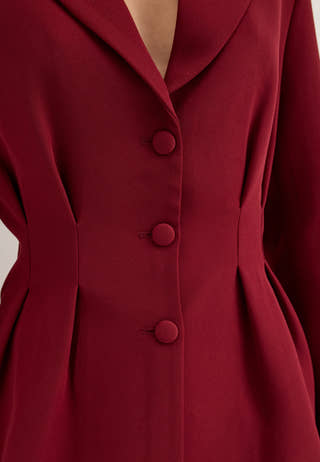 Shaped Blazer Red