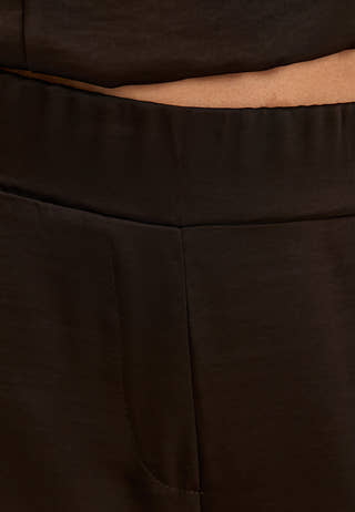 Satin Balloon Trousers Brown