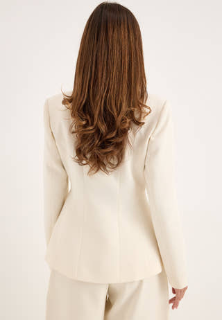 Shaped Blazer White