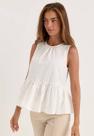 Viringa O-neck S/L TOP TOP Top White