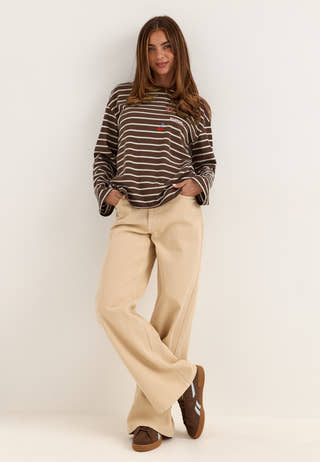 Pcsadie Ls Emb Tee