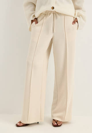 Vitelana Hw Wide Sweat Pants Beige
