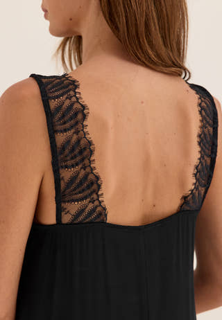 Awclaire Sl V-neck Ankle Lace Dress Blue