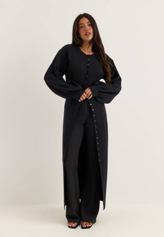 Knitted Midi Dress Black