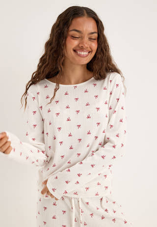 Pointelle Pyasmas Patterned