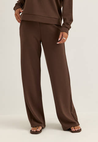 Pcmichelle Scuba Hw Pants Brown