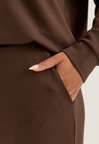 Pcmichelle Scuba Hw Pants Brown