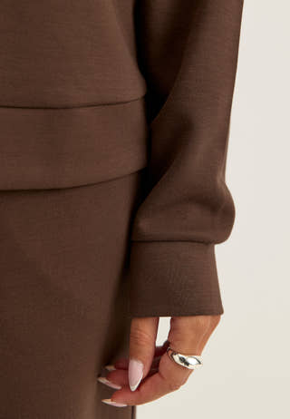 Pcmichelle Scuba Ls Top Brown