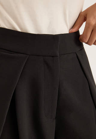 Onlyasmine Mw Pleat Barrel Pan Black