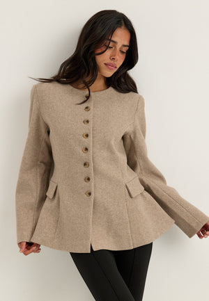 Vizikka L/S WAIST JACKET WAIST Beige