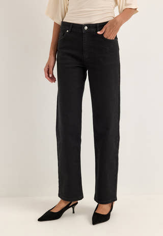 Slim Straight Jeans Black