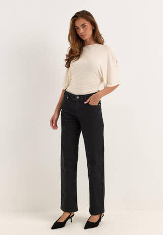 Slim Straight Jeans Black