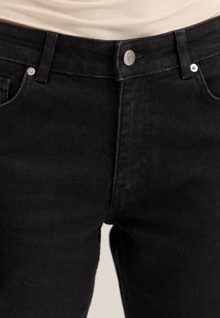 Slim Straight Jeans Black