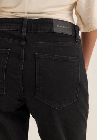 Slim Straight Jeans Black