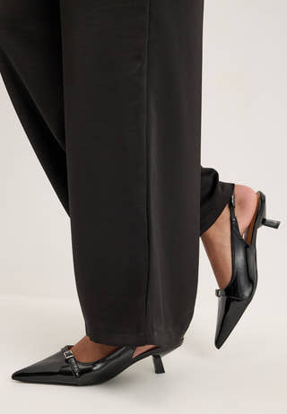Biakristin Kitten Heel Mary Jane Faux Leather Black