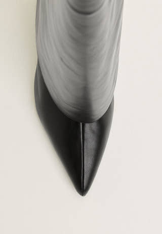 Biamaralyn Fold Over Boot Faux Leather Black