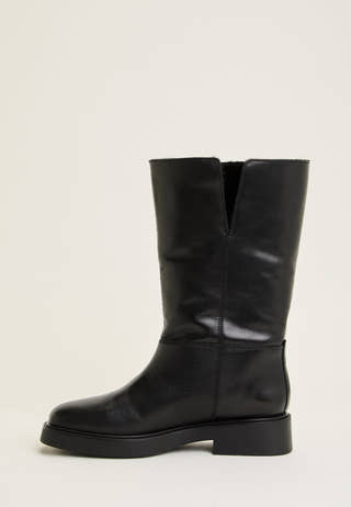 Jillian Leather Boot Black