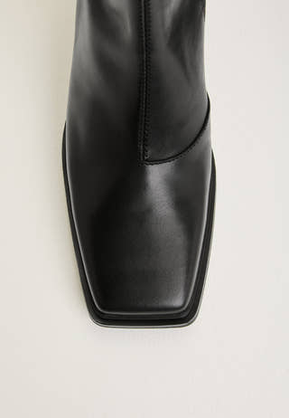 Elvina Leather Boot Black