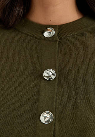 Vmnoella Ls O-neck Cardigan Green
