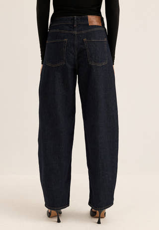 Pcgrace Mw Barrel Ank Jeans Blue