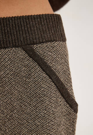 Pcanglica Hw Mini Knit Skirt Silver