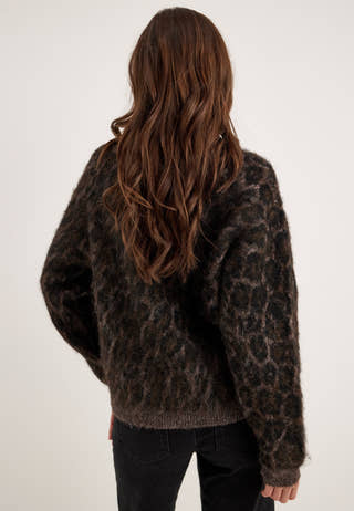 Pcelina Ls High Neck Knit Brown