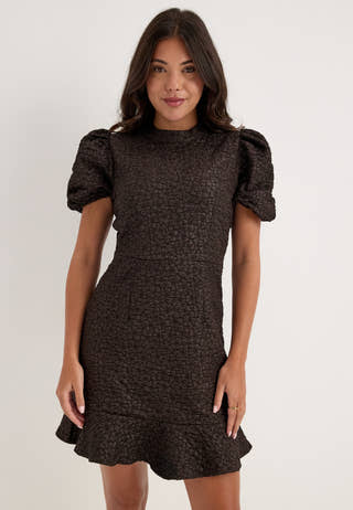 Vmmerle Ss Short Dress Jrs Brown