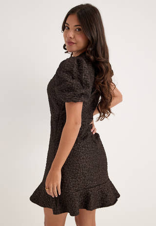 Vmmerle Ss Short Dress Jrs Brown