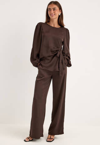 Objchilli Mw Lisa Pant Brown