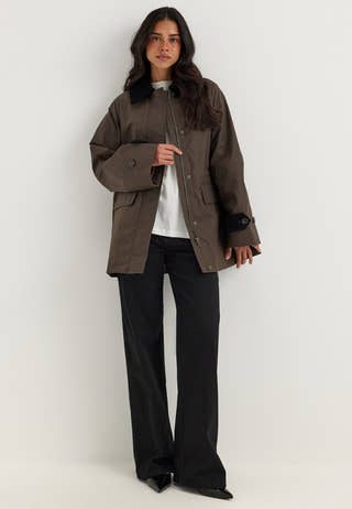 Slwwilma Waxed Jacket Brown
