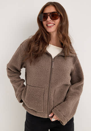 Onlmegan Teddy Jacket Brown