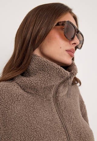 Onlmegan Teddy Jacket Brown