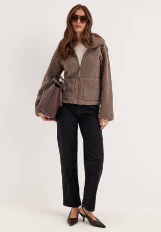 Onlmegan Teddy Jacket Brown