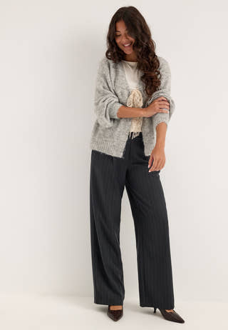 Onlnellie Ls V-neck Cardigan Grey