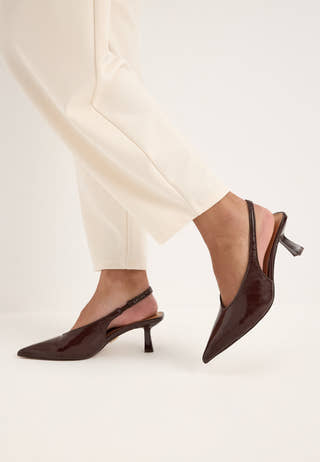 Alari Leather Slingback Brown