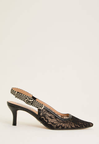 Ensemble Lace Slingback Black