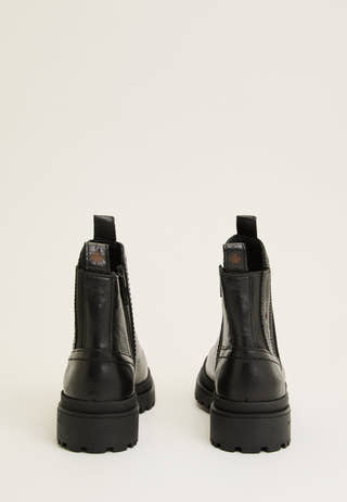 Mount Verdi Zip Leather Boot Black