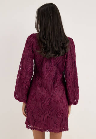 Objlucie Luka L/S RE DRESS Red