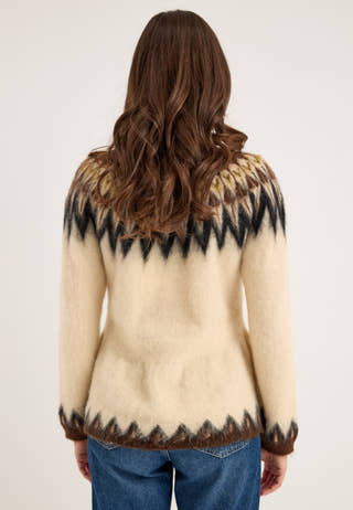 Yasismia Ls Mohair Blend Knit Beige
