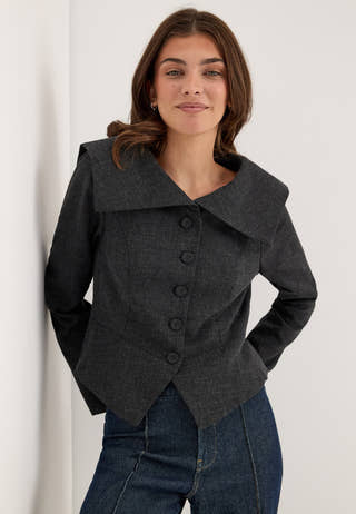 Yasdaisy Ls Blazer Grey
