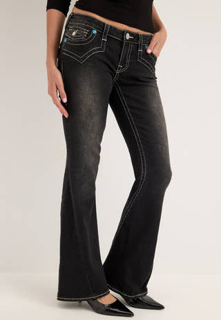 Western Yoke Joey Lr Flare Flap Blue