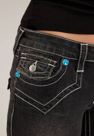 Western Yoke Joey Lr Flare Flap Blue