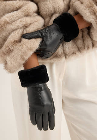 Glove Fashion Faux Black